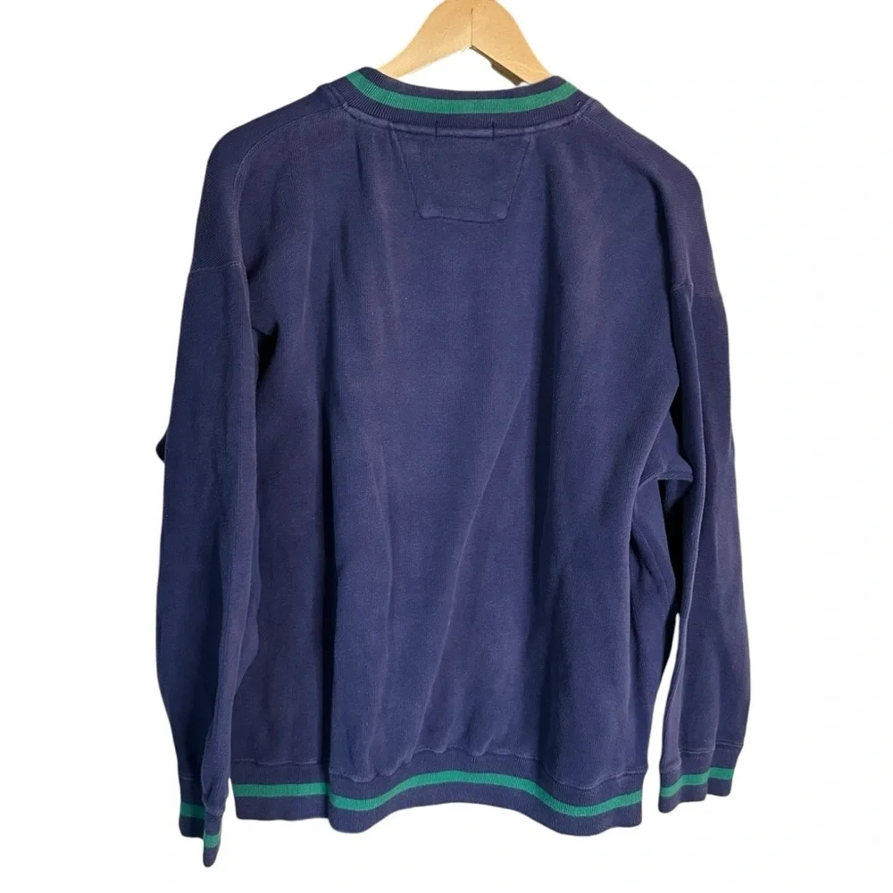 🔴5 for $40 SALE! 
Alexander Julian COLOURS BlueGreen V Neck Pull Over sz L - Picture 7 of 7